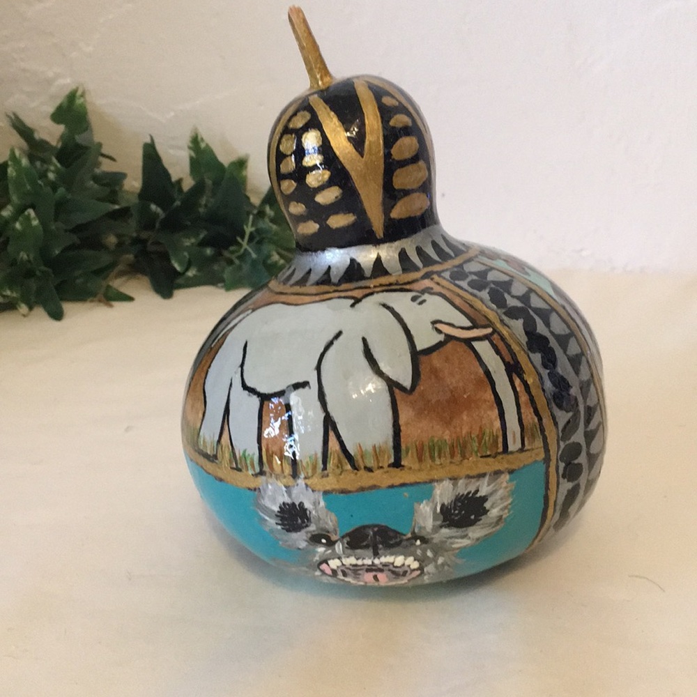 Hand painted Gourd - Picture 2 of 9